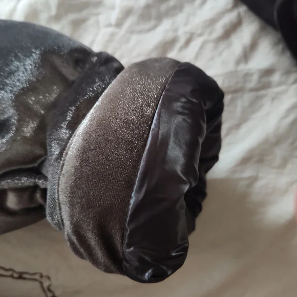 Herno Down/ Feather Fill, Ladies  Shimmering Tan/Silver Puffer Jacket/ Size 40. - Picture 11 of 17